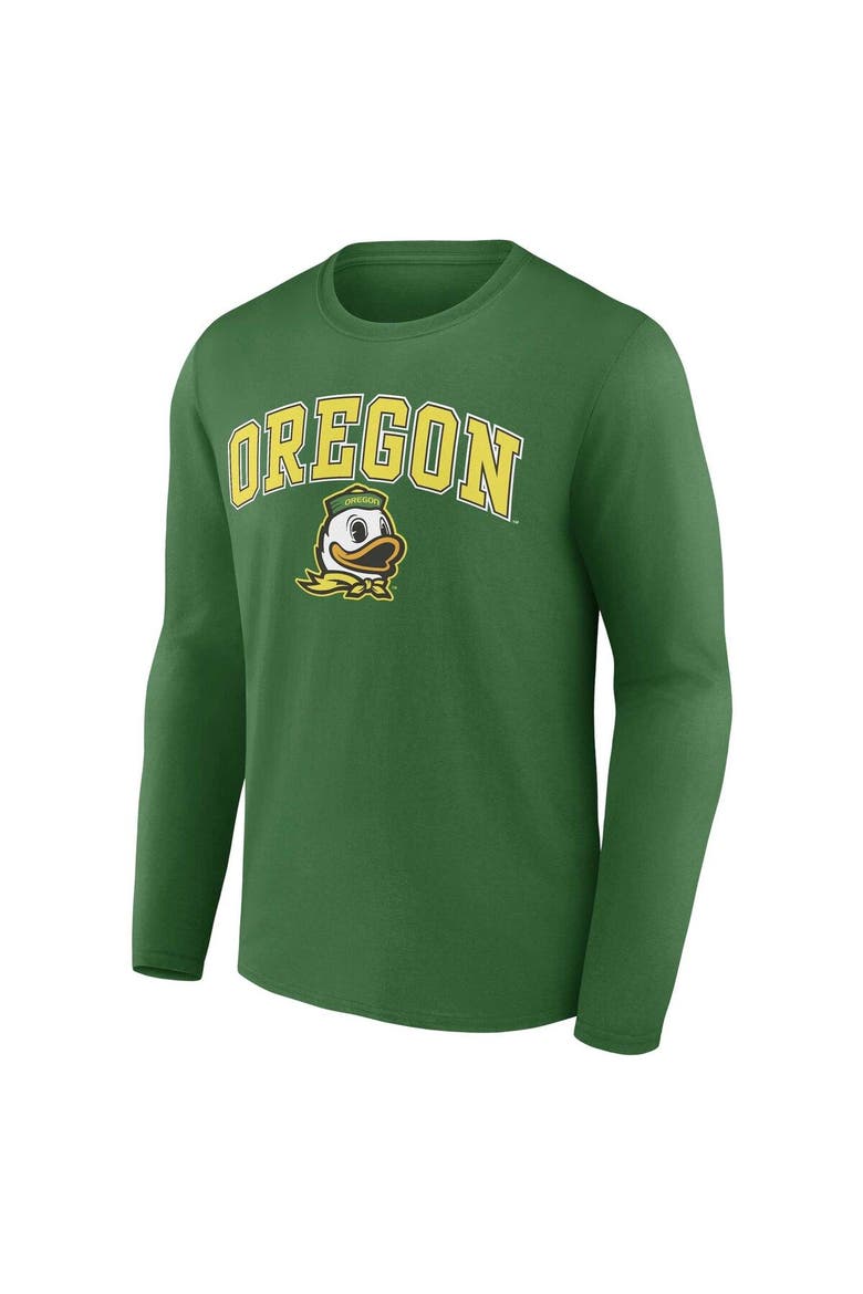 Men's Fanatics Branded Green Oregon Ducks Campus Long Sleeve T-Shirt, Alternate, color, Green