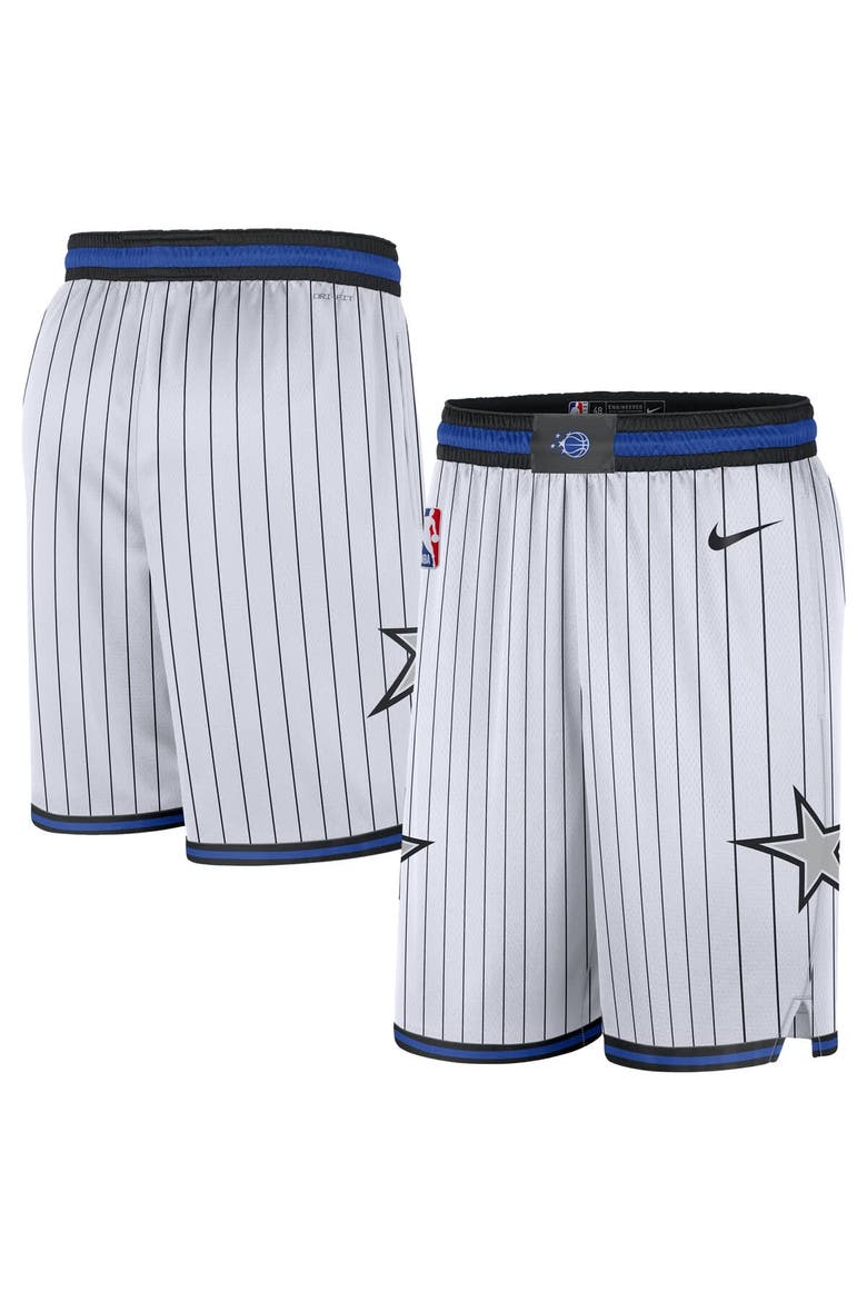 Men's Nike  White Orlando Magic Association Edition Swingman Dri-FIT Shorts, Main, color, White