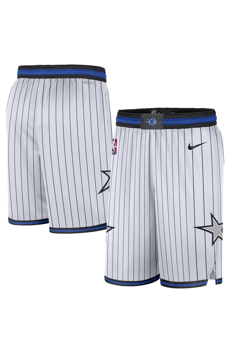 Nike Men's Nike White Orlando Magic Association Edition Swingman Dri-FIT Shorts, Main, color, White