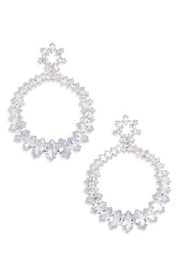 Tasha Marquis Cz Open Drop Earrings In Neutral