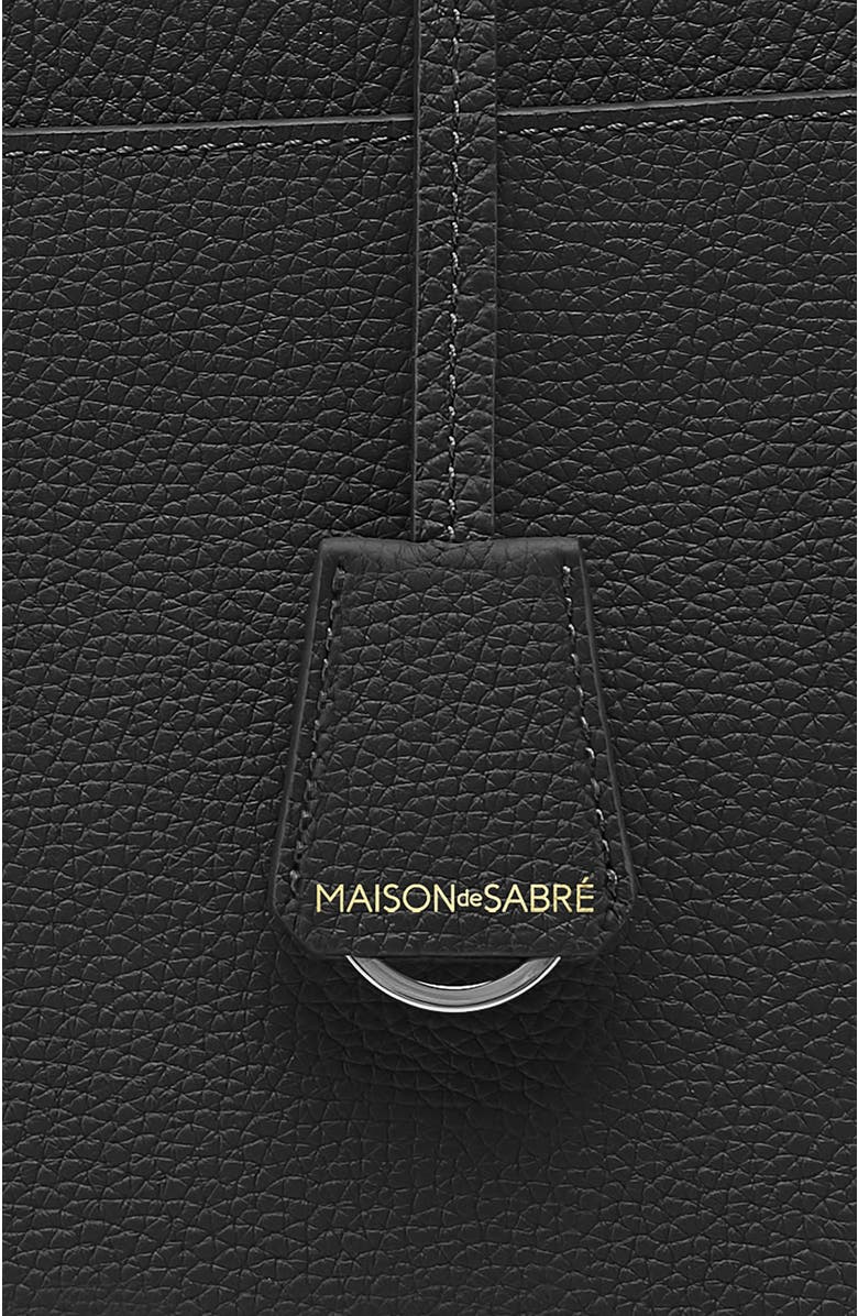MAISON de SABRÉ Leather Laptop Bag, Alternate, color, Black Caviar