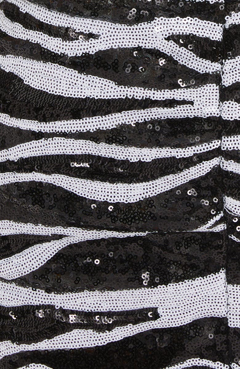 Dolce&Gabbana Zebra Sequin Mini Dress, Alternate, color,