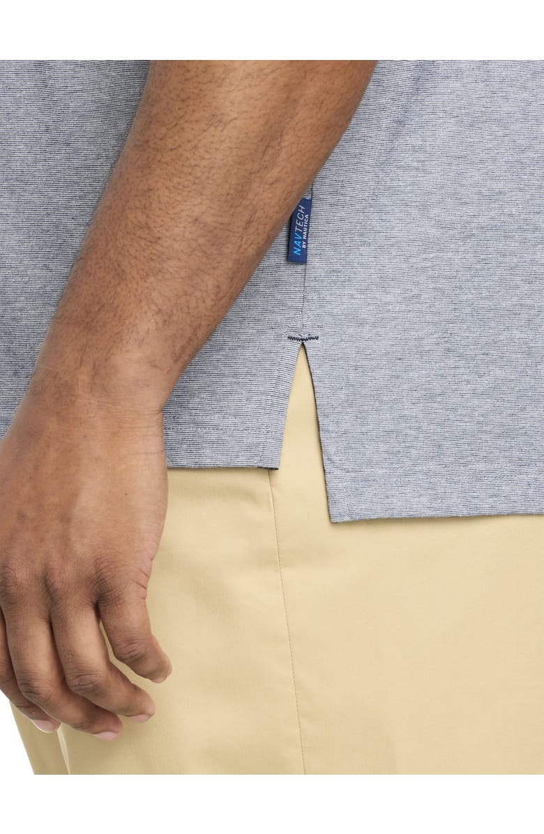 Nautica Big & Tall Navtech Striped Polo Shirt, Alternate, color, 