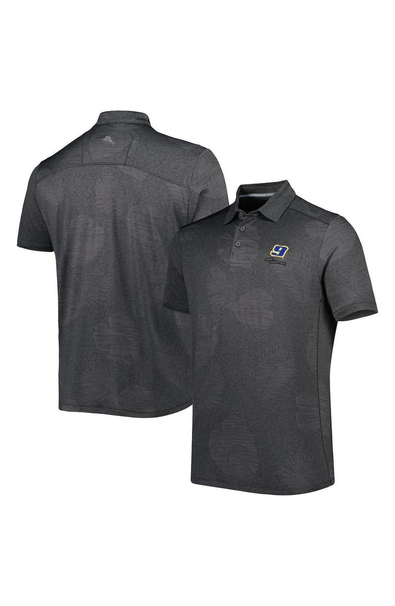 Tommy Bahama Men's Tommy Bahama Charcoal Chase Elliott Palm Coast Delray Frond IslandZone Polo, Main, color, Charcoal