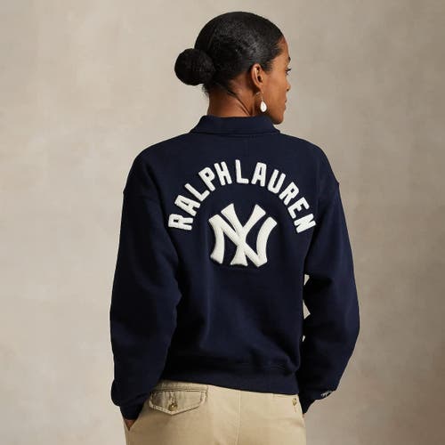 Polo Ralph Lauren Navy Yankees  Fleece Polo