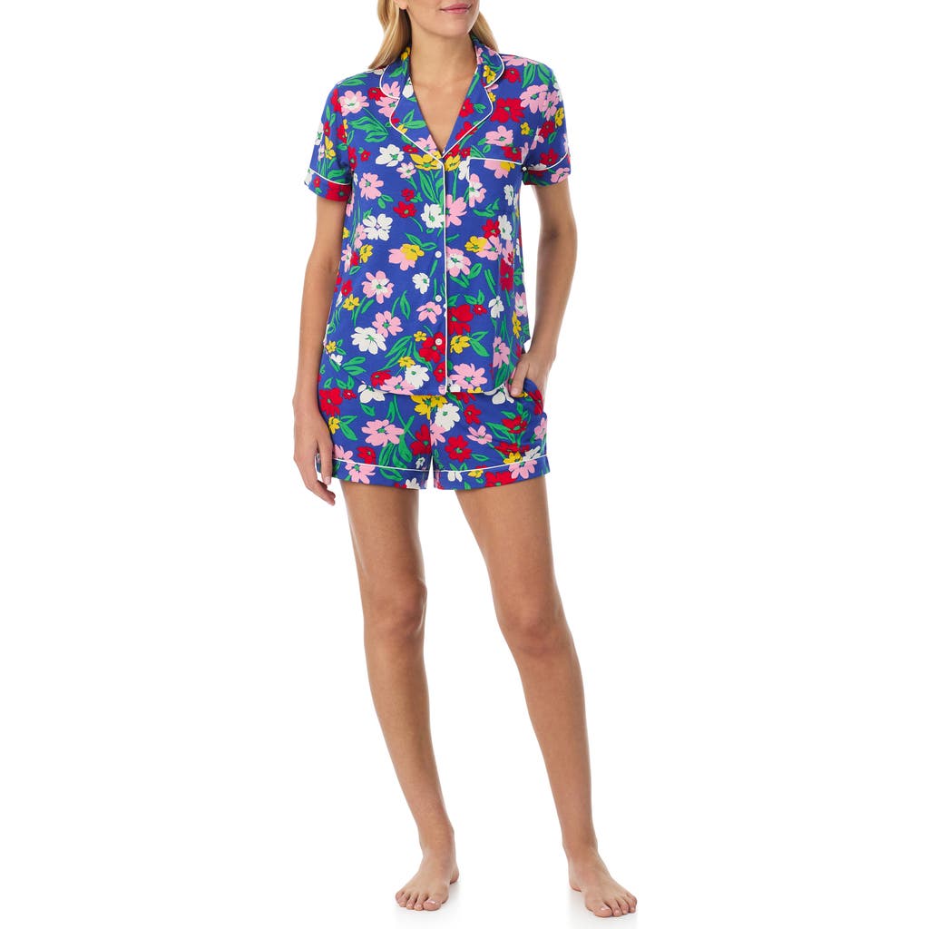 Kate Spade New York Print Short Pajamas In Blue