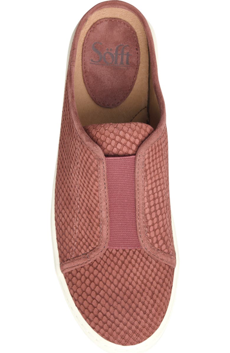 Söfft Beekon Snake Embossed Sneaker Mule, Alternate, color, Brick