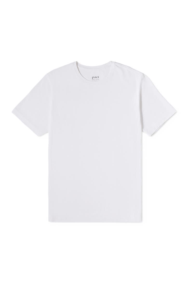 Luxe Essential Classic Fit Crewneck Tee Made With Organic Cotton, Alternate, color, White