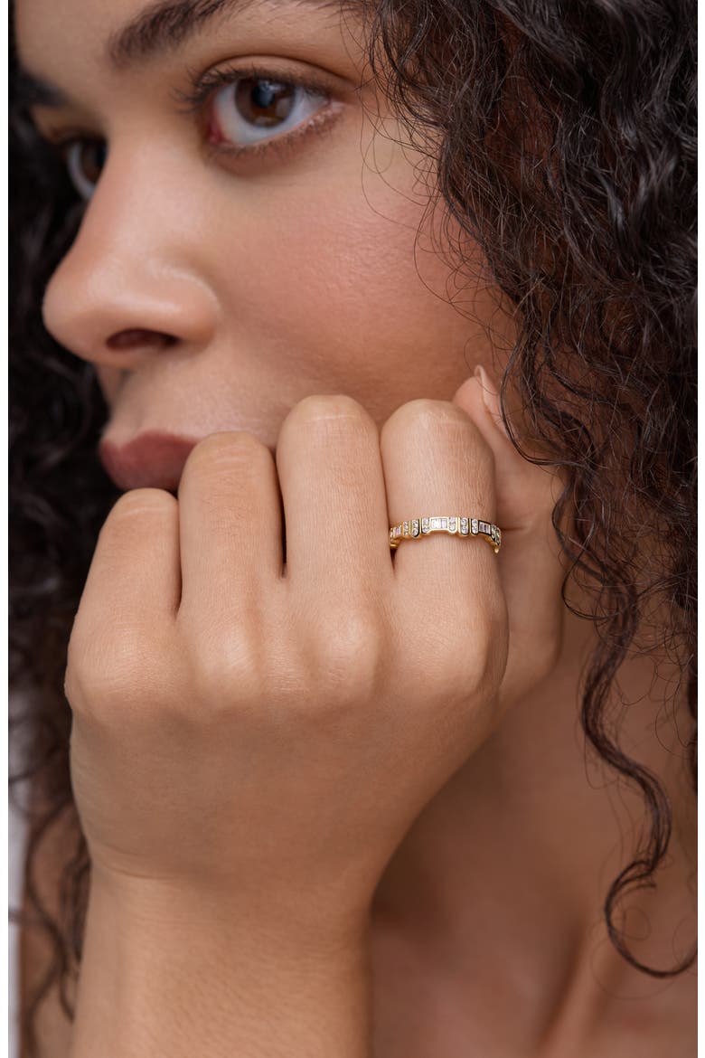 Florentine 18K Gold Stackable Diamond Ring, Alternate, color, 18K YELLOW GOLD