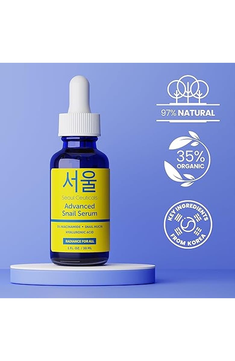 Seoul Ceuticals Advanced Snail Korean Skin Serum, Alternate, color, Clear