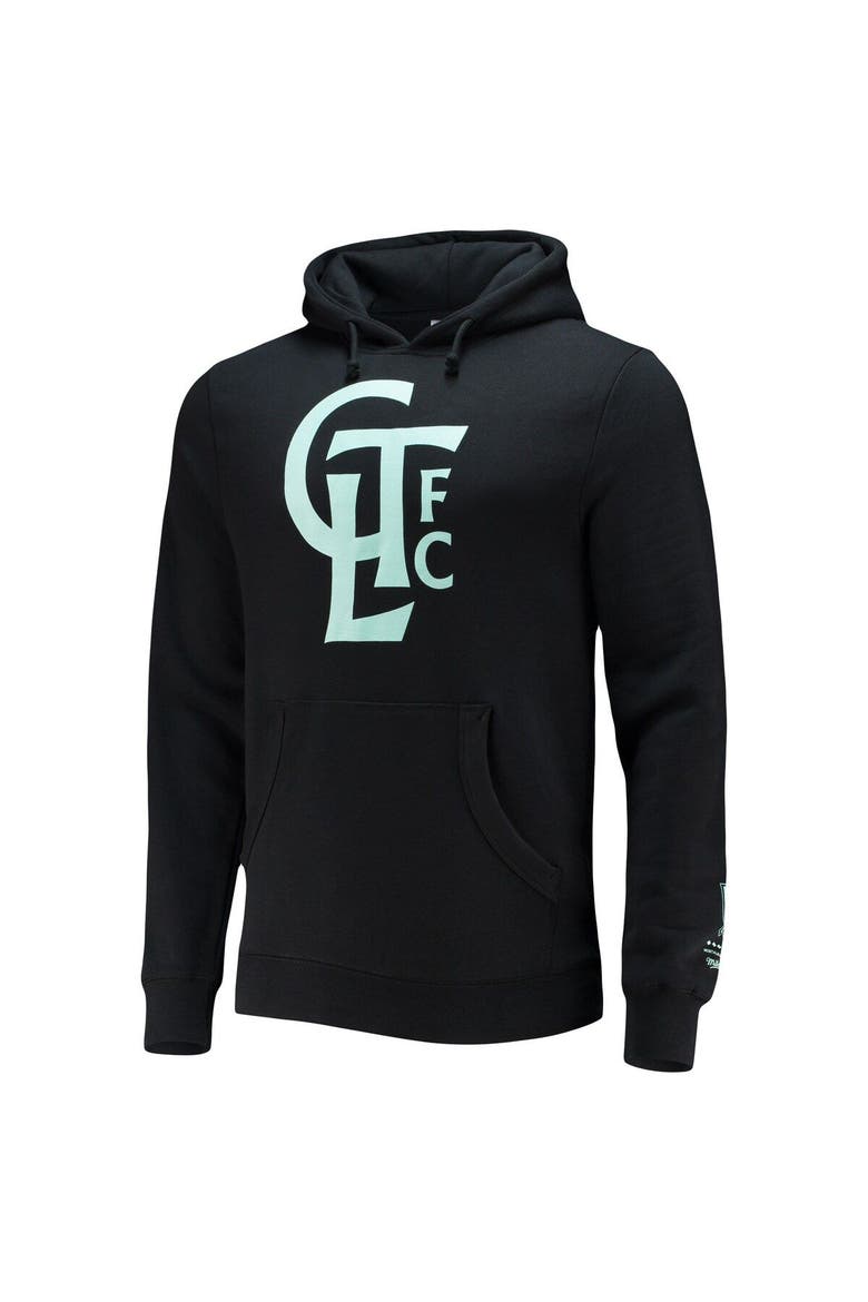 Men's Mitchell & Ness Black Charlotte FC Monogram Pullover Hoodie, Alternate, color, Black