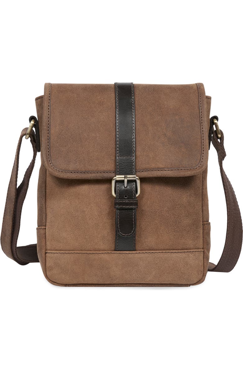 Celtic & Co. TRIM LEATHER CROSS BODY, Alternate, color, Brown