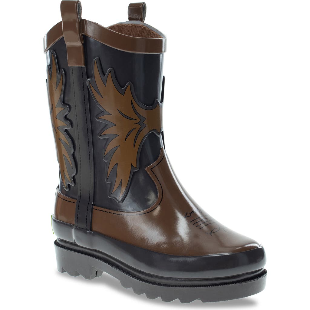 Western Chief Kids' Cowboy Waterproof Rain Boot in Brown  product