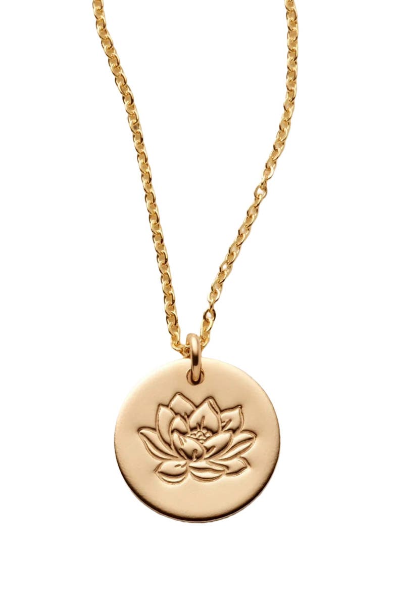 July Birth Flower Necklace, Main, color, Gold Filled