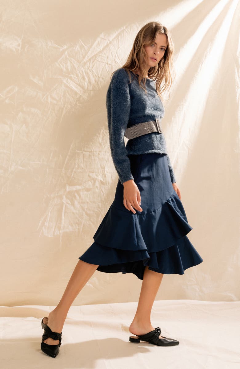 CHRISELLE LIM COLLECTION Chriselle Lim Erin Eyelash Sweater, Alternate, color,