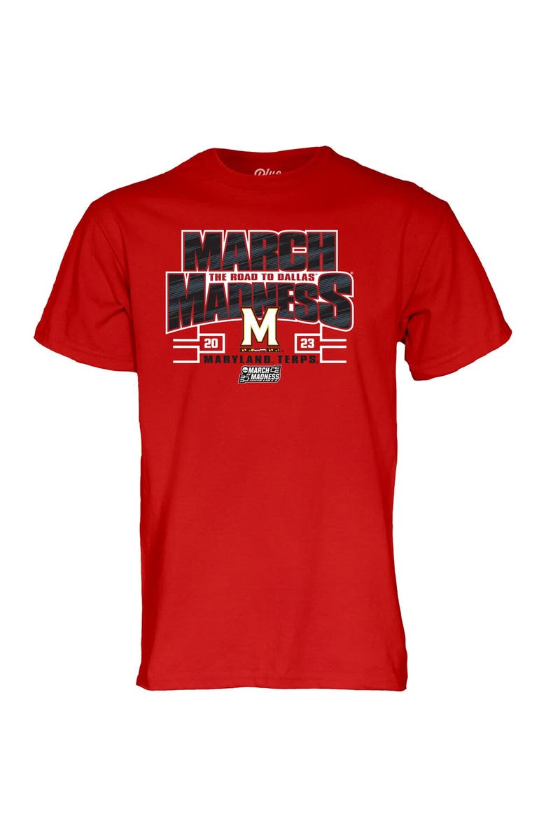 BLUE 84 Red Maryland Terrapins 2023 NCAA Women's Basketball Tournament March Madness T-Shirt, Alternate, color,
