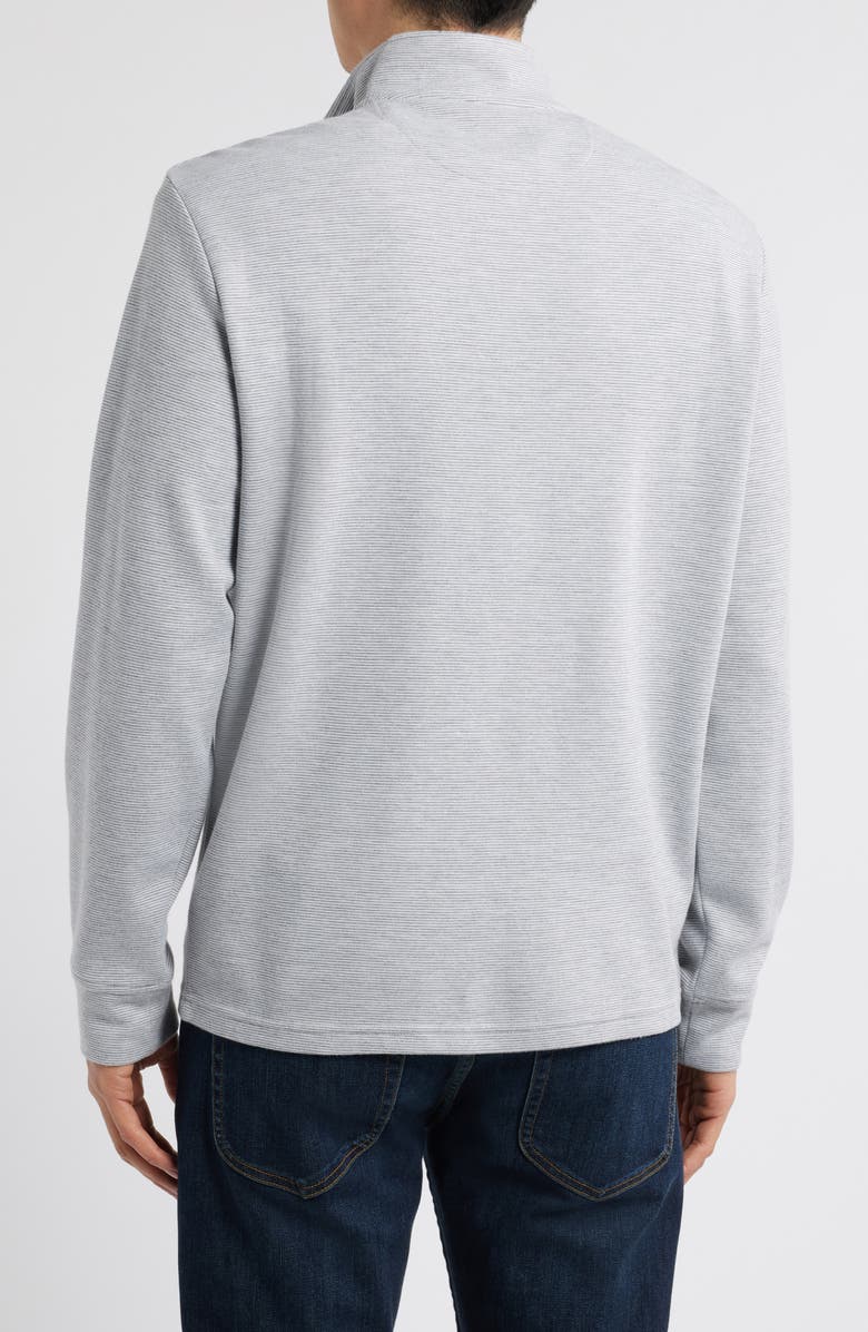 vineyard vines Saltwater Stripe Quarter Zip Pullover, Alternate, color, Granite