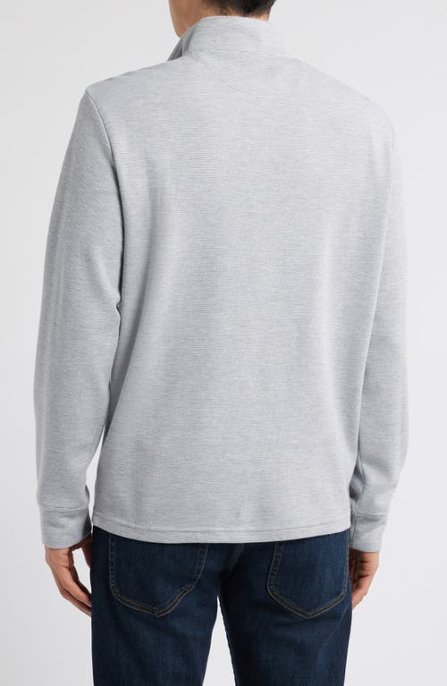 Vineyard Vines Saltwater Stripe Quarter Zip Pullover In Granite