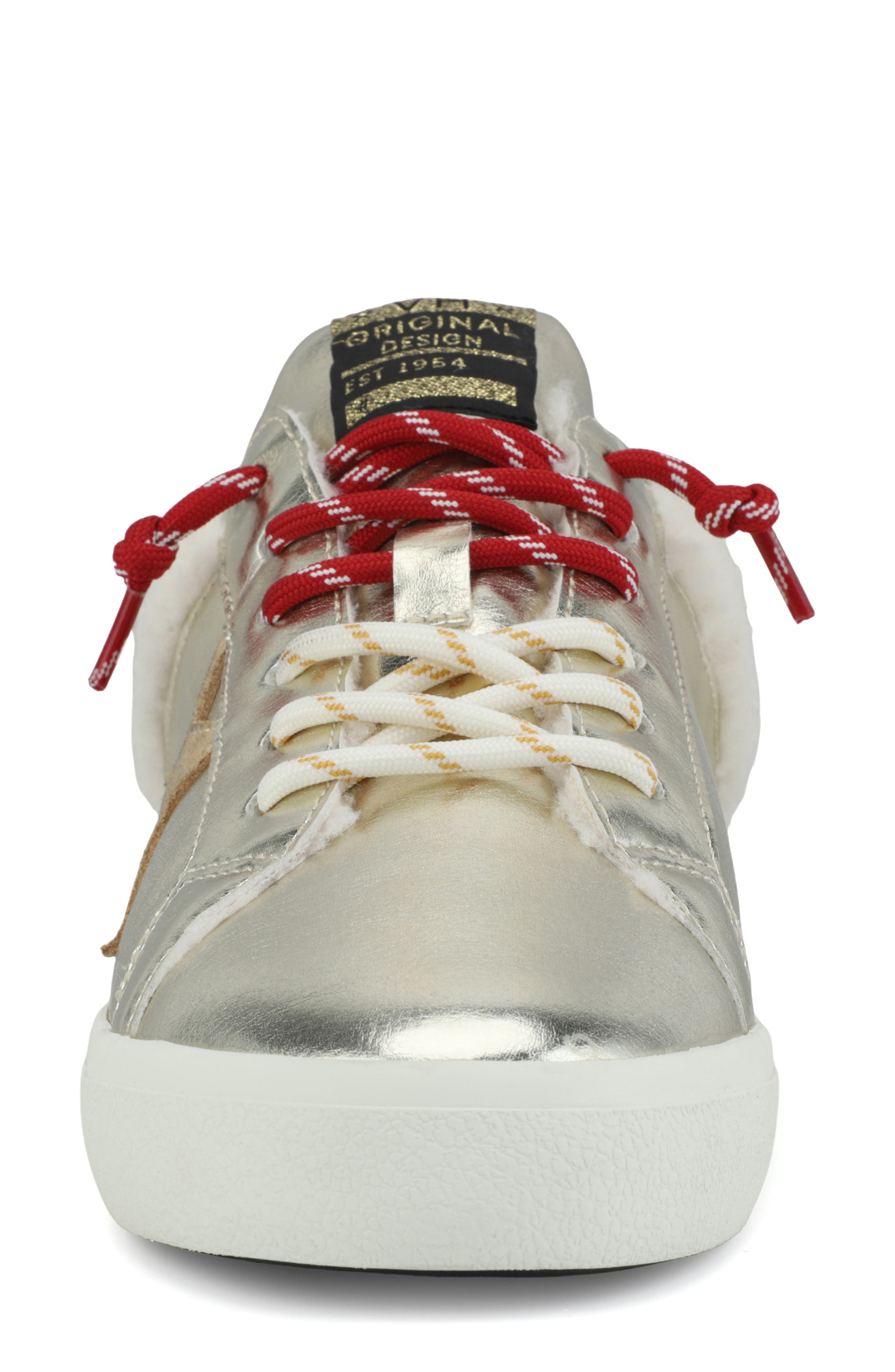Star Faux Fur Lined Sneaker Mule, Alternate, color, WASHED GOLD