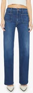 MOTHER The Lil Rambler Patch Pocket High Waist Straight Leg Jeans