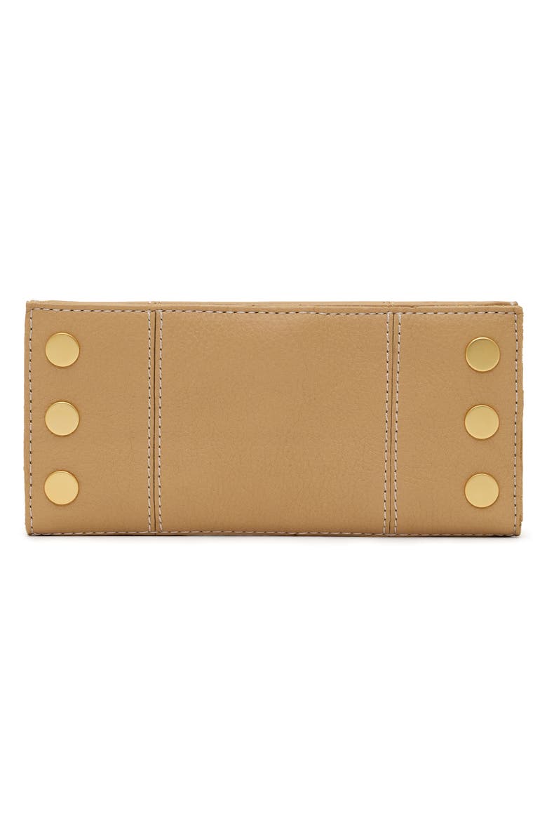 HAMMITT 110 North Studded Leather Wallet, Alternate, color, Toasty Sand/ Brushed Gold