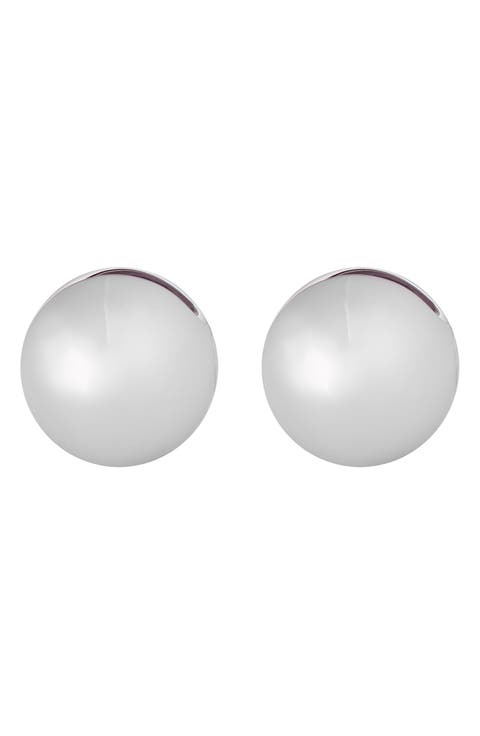 Pollie Polished Ball Huggie Hoop Earrings