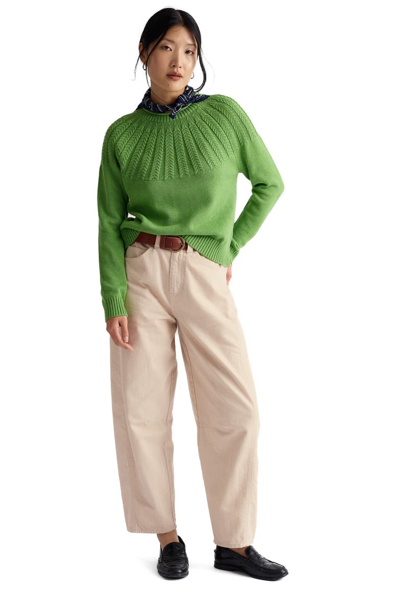 Seasalt Cornwall Stone Chat Organic Cotton Sweater, Alternate, color, Knit Melange Clover Leaf