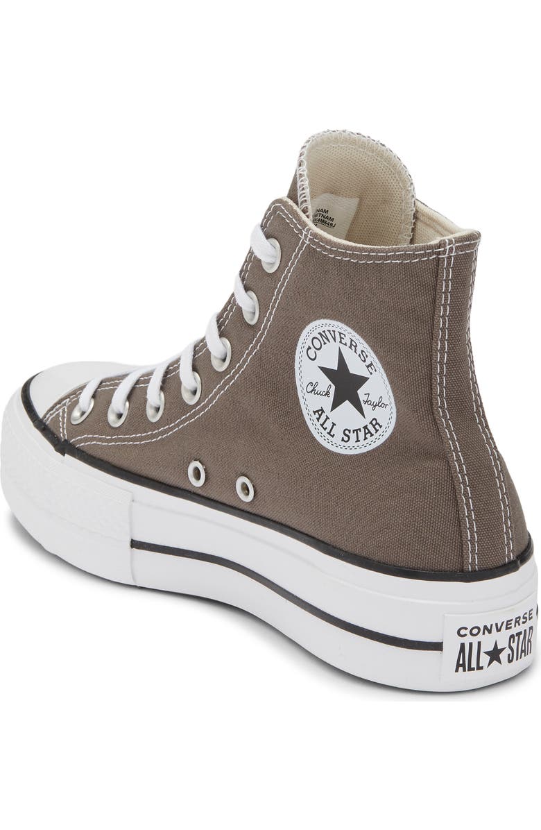 Converse Chuck Taylor All Star Lift High Top Sneaker, Alternate, color, Charcoal/ White/ Black