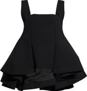 Sacai Mixed Media High-Low Flare Top