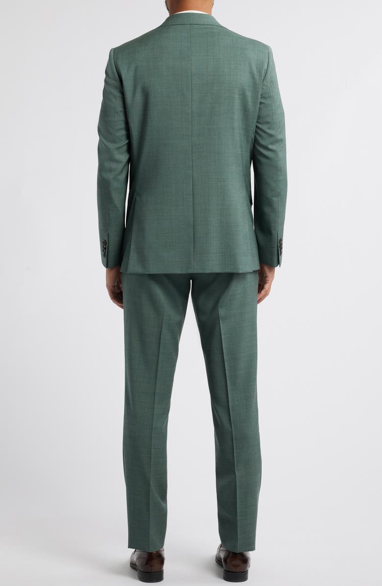 Jack Victor Esprit Solid Green Wool Twill Suit, Alternate, color, Olive