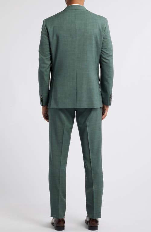 JACK VICTOR JACK VICTOR ESPRIT SOLID GREEN WOOL TWILL SUIT