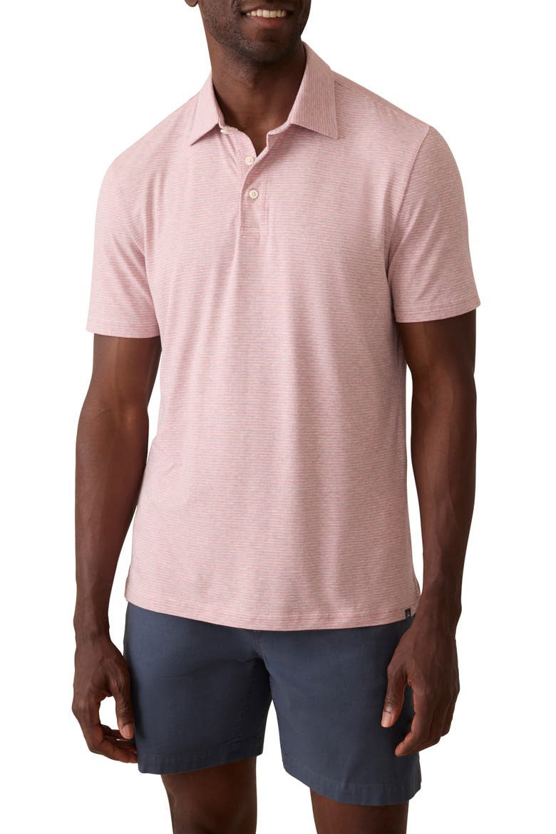 Movement Polo, Main, color, ROSE MADAKET STRIPE
