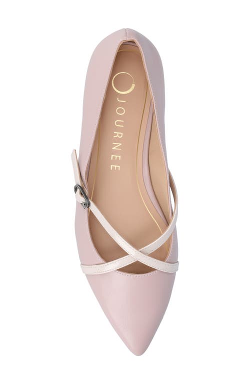 Journee Collection Women's Camby Crisscross Strap Pointed Toe Flats In Lilac