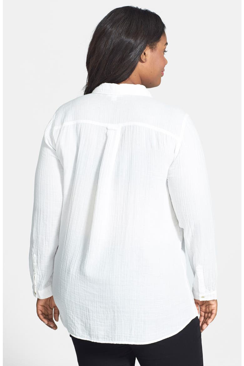 Organic Cotton Classic Collar Shirt, Alternate, color, WHITE