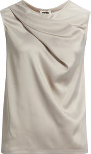 Anne Klein Asymmetric Sleeveless Cowl Neck Top