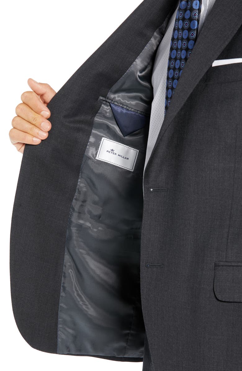 Peter Millar Charcoal Grey Wool Suit, Alternate, color, Charcoal