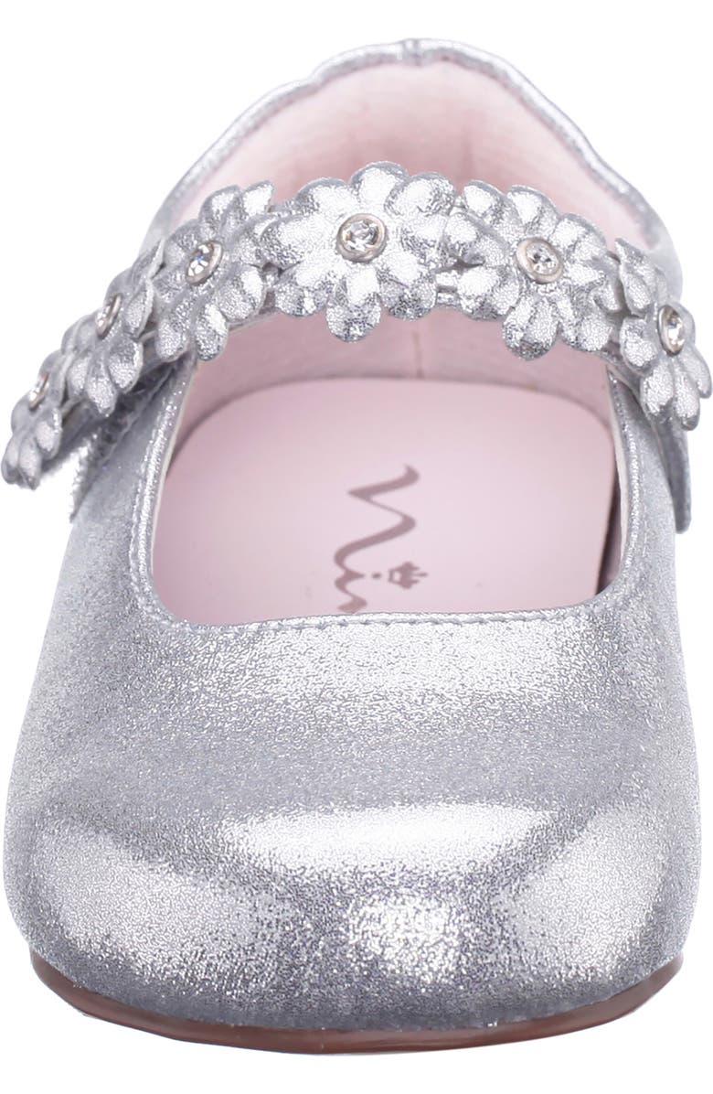 Nina Kids' Tuley Mary Jane Flat, Alternate, color, Silver Shimmer