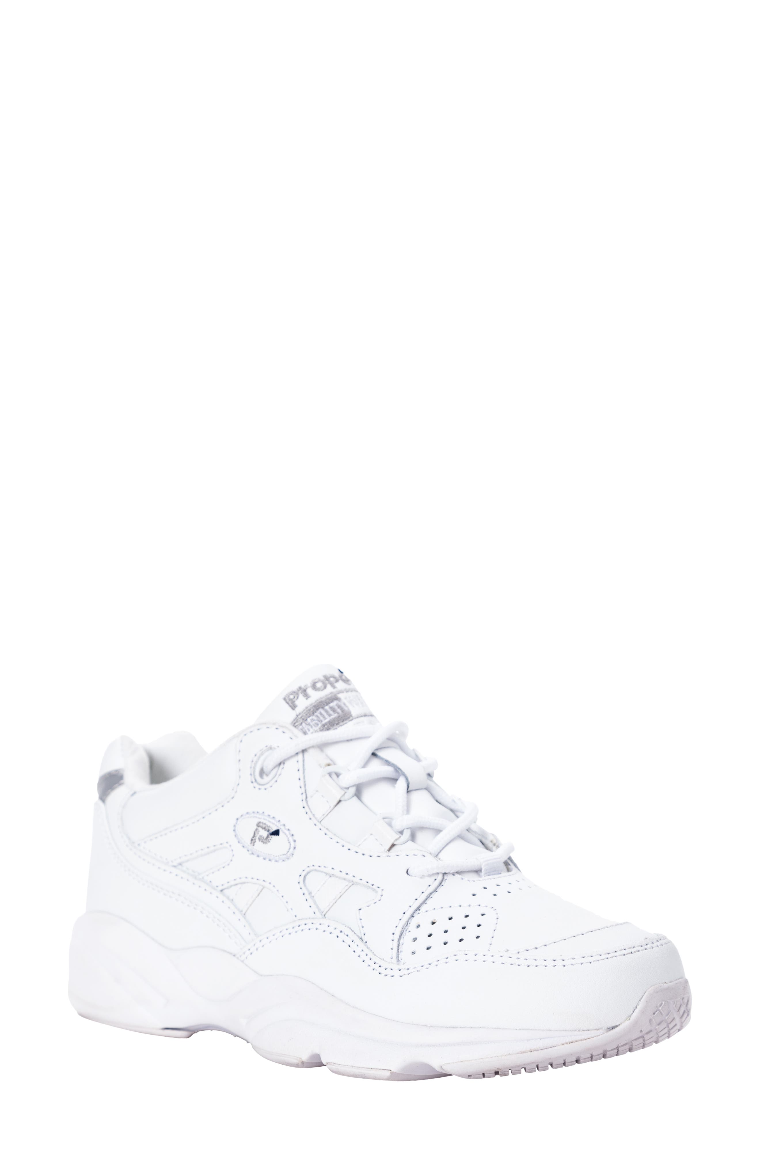 Propét Stana Sneaker, Main, color, White Leather