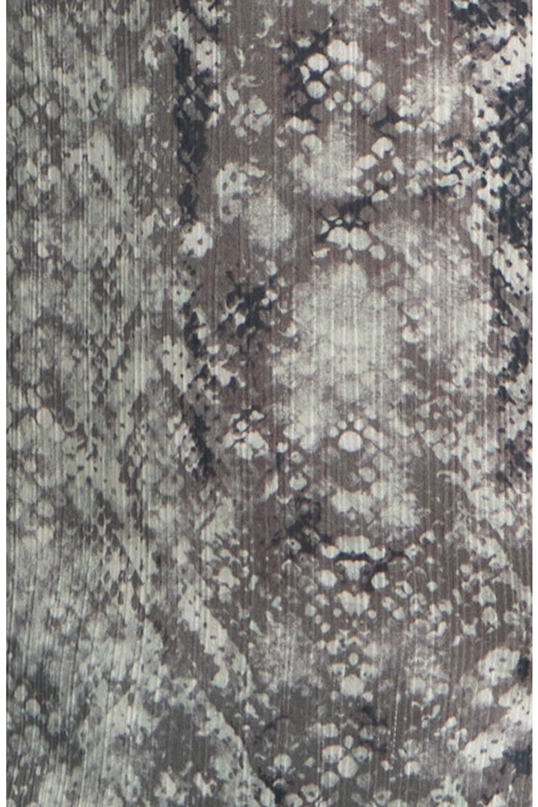 Snakeskin Print Satin Button-Up Shirt, Alternate, color, BLACK- GREY SLITHER STRIPE