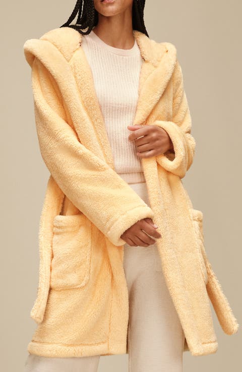 Aarti Faux Shearling Hooded Robe