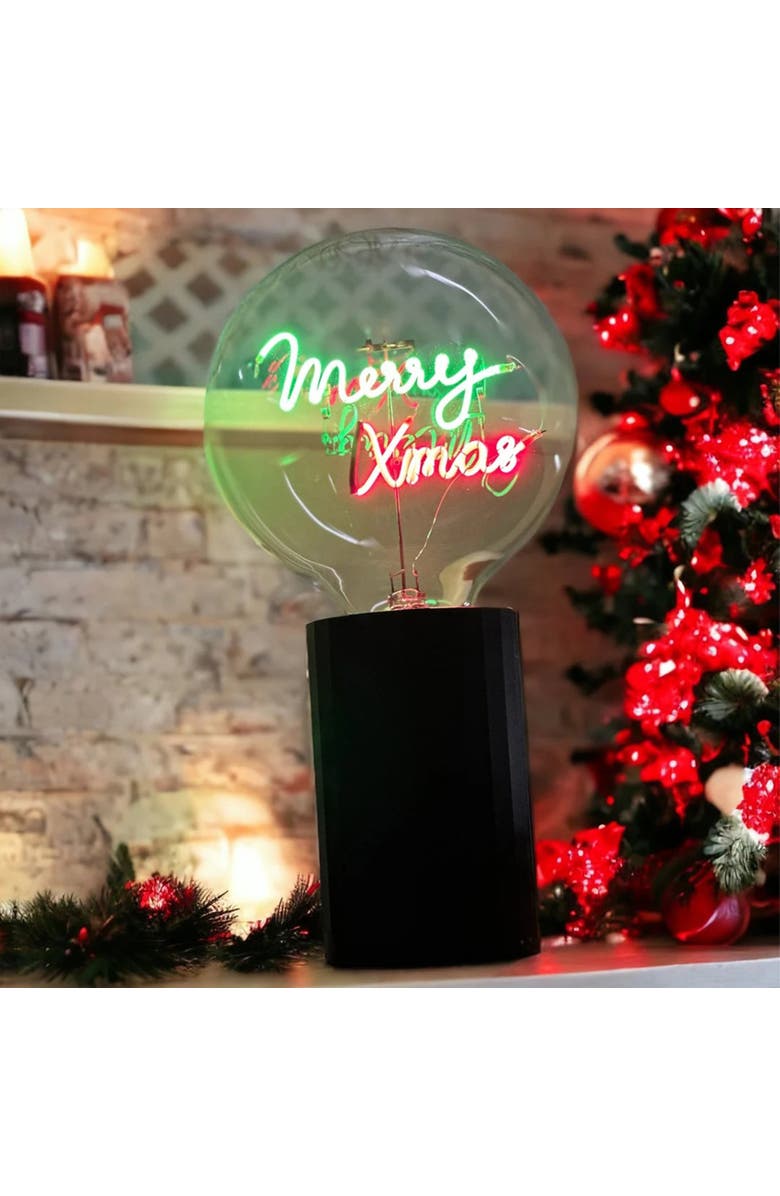 MITB Merry Xmas Portable Table Lamp, Alternate, color, Black