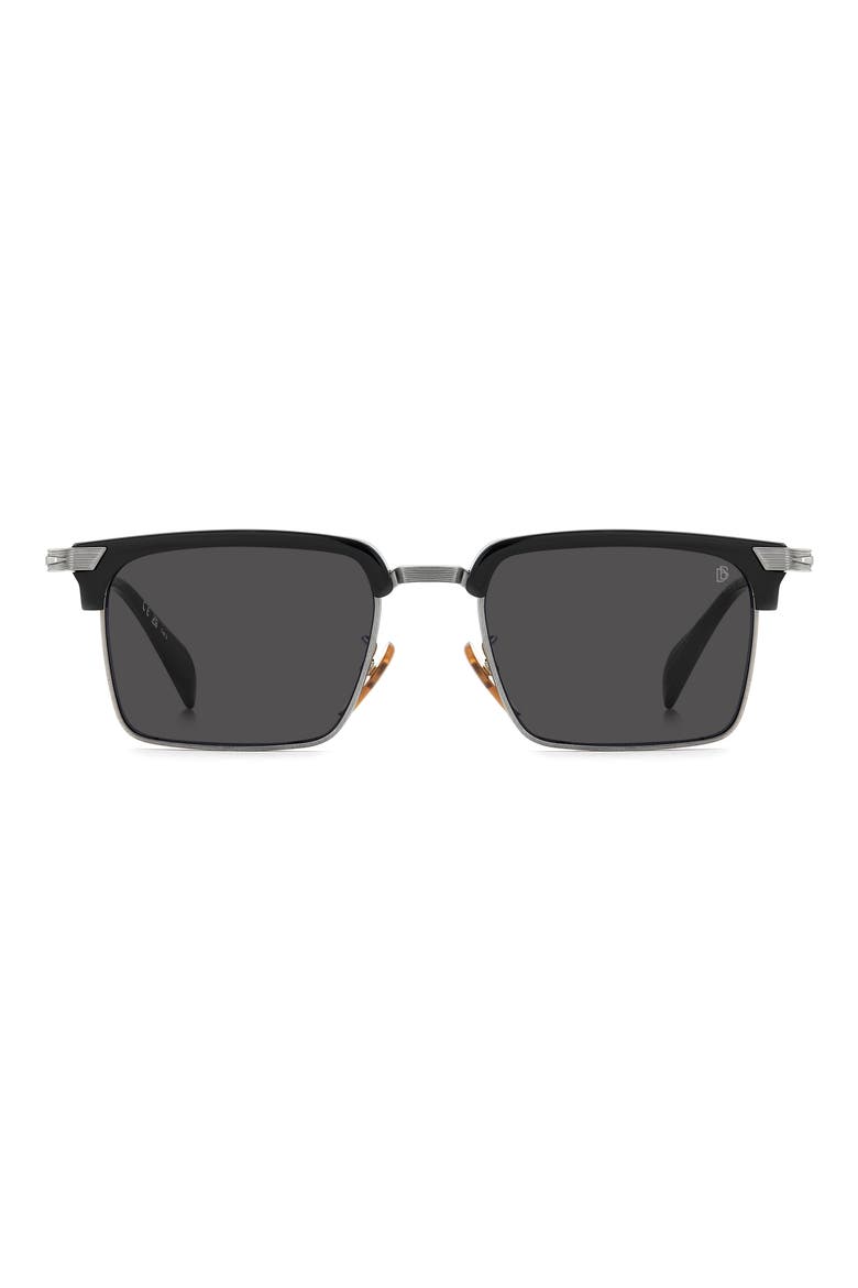 DB 1227/G/S/US 54mm Rectangular Sunglasses, Main, color, BLACK RUTHENIUM/ GREY AR