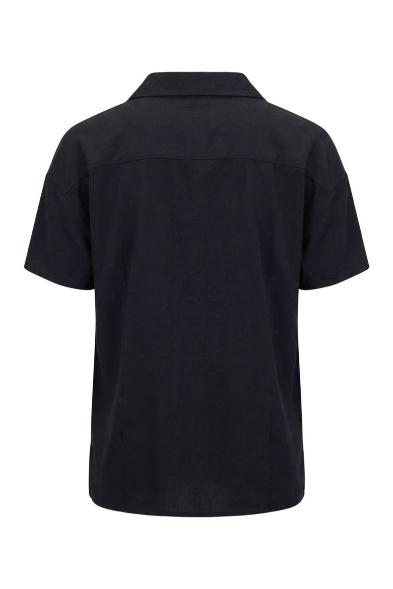 Womens Suzy Short Sleeve Shirt, Alternate, color, BLACK