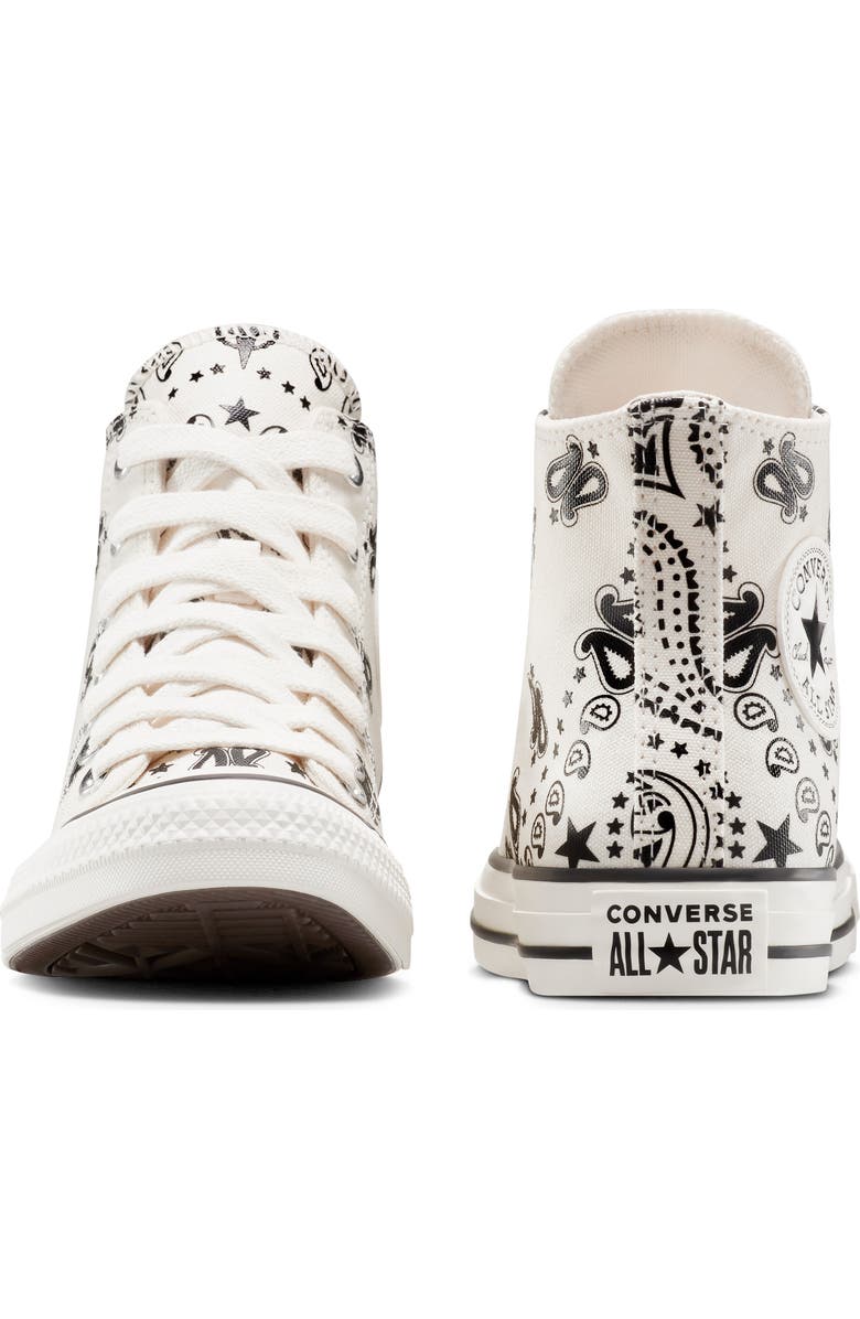 Converse Gender Inclusive Chuck Taylor<sup>®</sup> All Star<sup>®</sup> High Top Sneaker, Alternate, color, Egret/ Black/ Egret