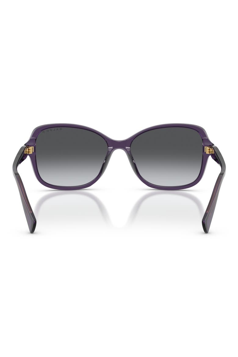 RA5351U 57mm Polarized Square Sunglasses, Alternate, color, BLU TRANSPARENT / GREY POLAR