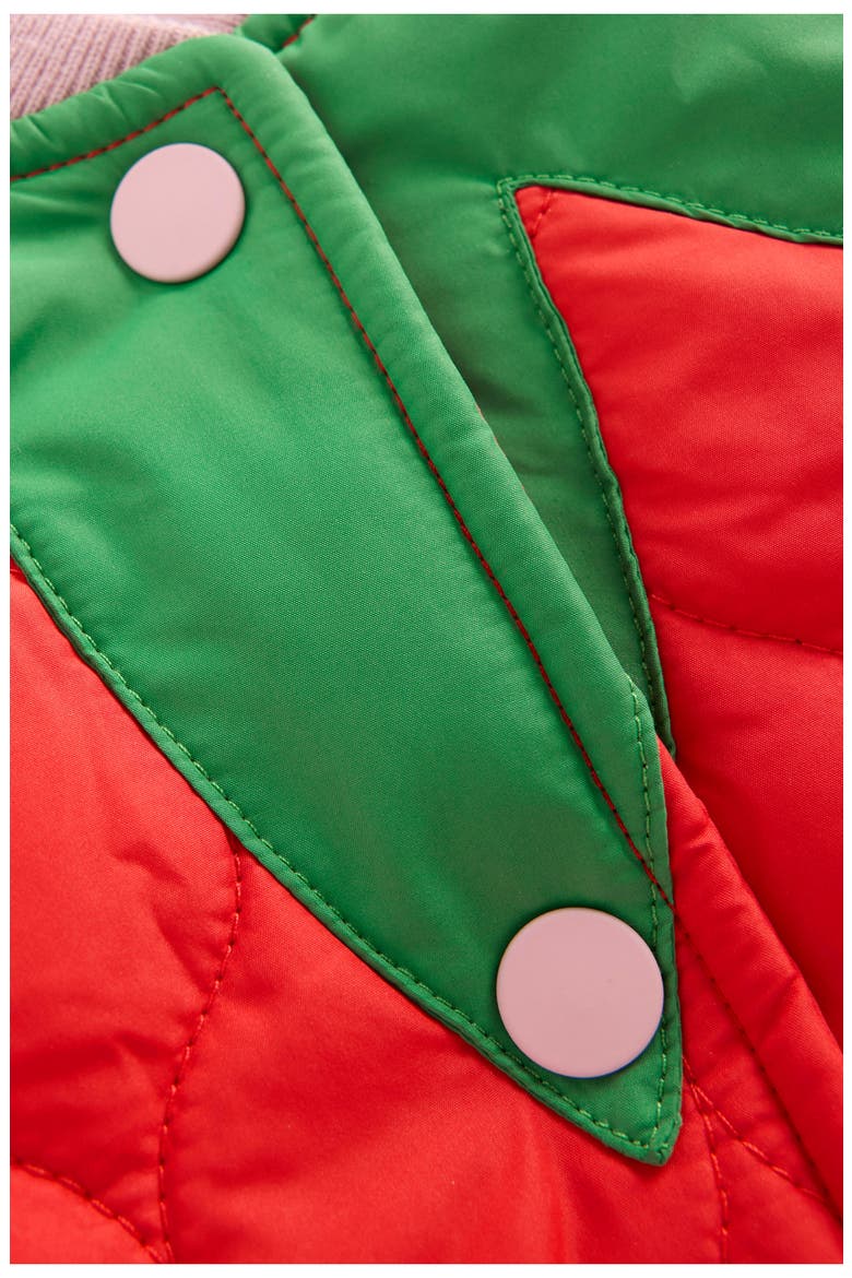 Kids' Fun Quilted Bomber Jacket, Alternate, color, STRAWBERRY APPLIQUE