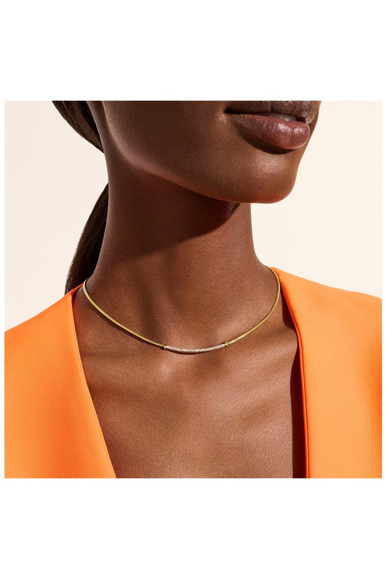 JH Essentials Pavé Necklace, Gold, Diamonds, 1.8MM, Alternate, color, GOLD