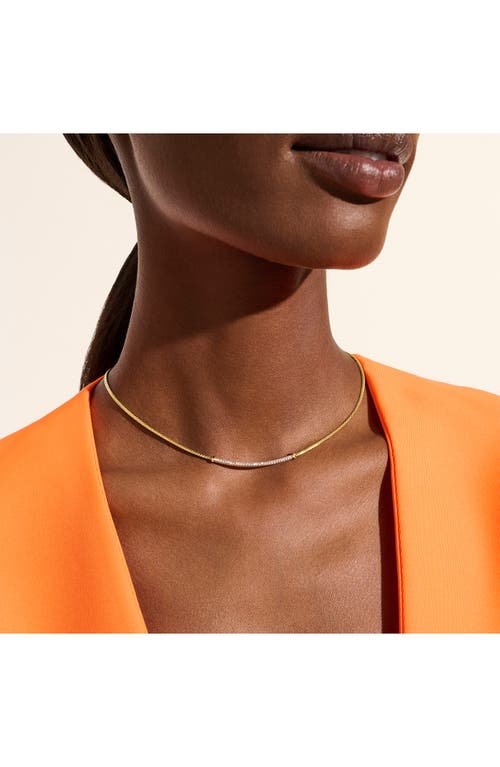 John Hardy Jh Essentials Pavé Necklace, Gold, Diamonds, 1.8mm In Brown