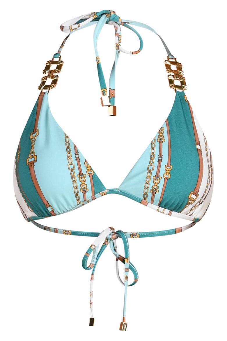 Annabelle Stripe Bikini Top, Alternate, color, GREEN MULTI