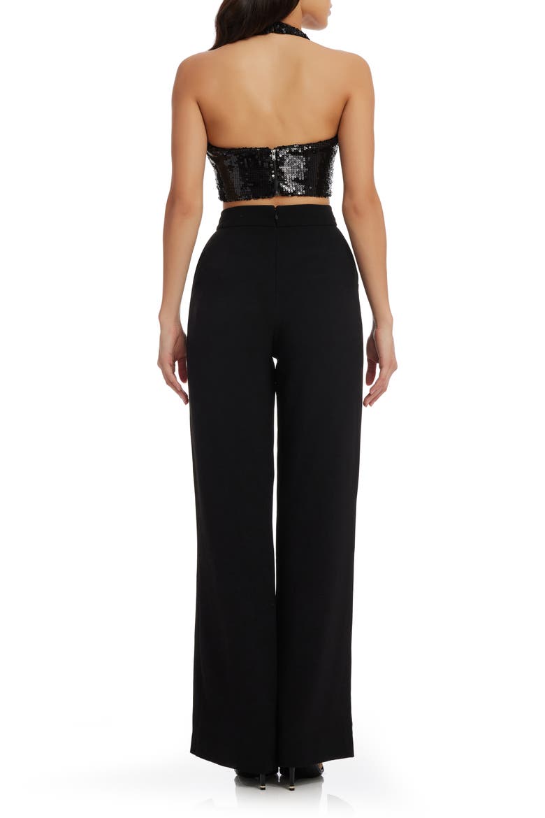 Ashton Sequin Two-Piece Set, Alternate, color, BLACK